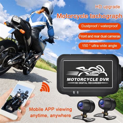 Newest Wifi Motorcycle Dvr Dash Cam P P Full Hd Front Rear