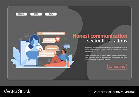 Honest Communication A Customer Royalty Free Vector Image