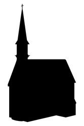 Church Building Silhouette Vector Images Over