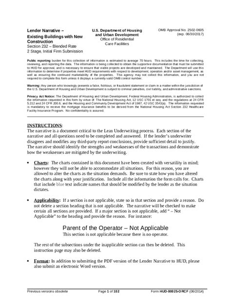 Lender Narrative Template United States Department Of Doc