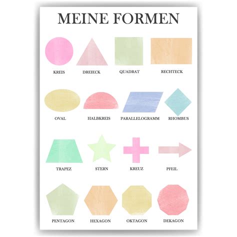 Kinderposter Geometrie Formen Lernposter Kaufland De