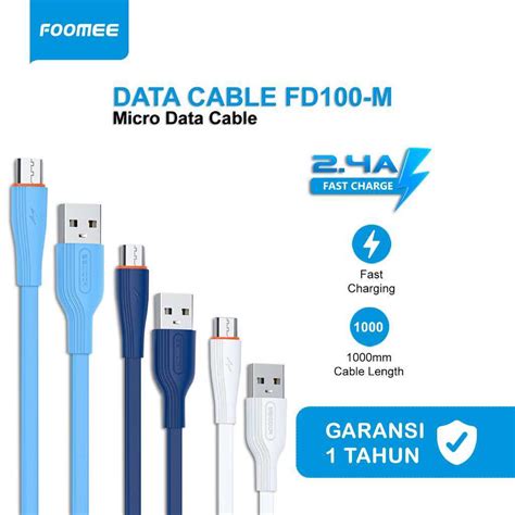 Micro USB FOOMEE FD100 M Kabel Charger Kabel Data Micro Flat Cable Data