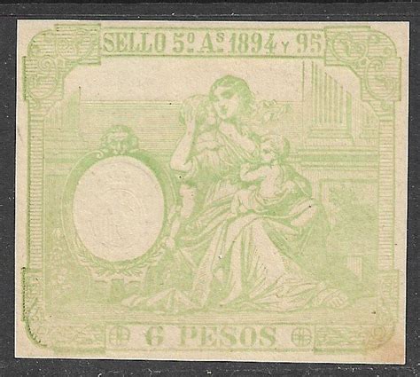 Cuba P Stamp Tax Sellos Cut Square Revenue Mngai Caribbean