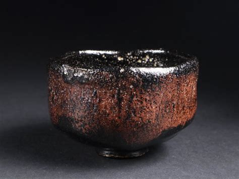 Antique Black Raku Tea Bowl With Wooden Box Chawan Pottery Catawiki