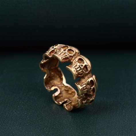 Gold Skull Ring Skull Ring Gothic Ring Horror Ring - Etsy