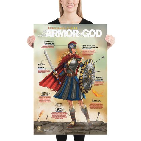 Slovakian Female Armor Of God Calvary Posters