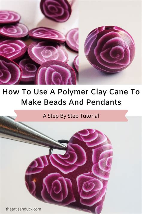 How To Use A Polymer Clay Cane To Make Beads And Pendants Polymer