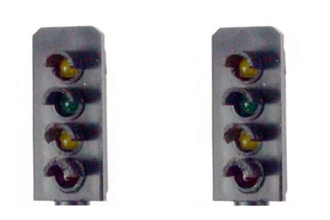 00 Gauge Model Railway Head Only Four Aspect Colour Light Signal R Y G