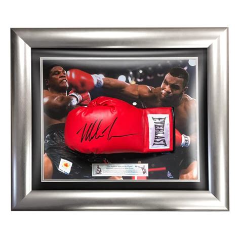 Mike Tyson Signed Everlast Boxing Glove Elite Exclusives Boxing