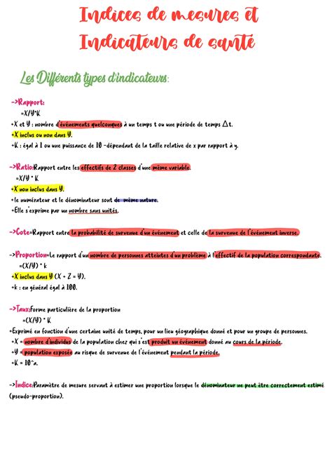 SOLUTION: Les indices de mesures et indicateurs de la santé - Studypool