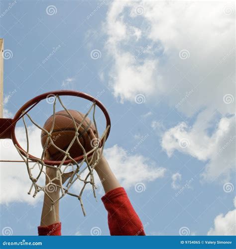 Basketball Slam Dunks Of Sporty Kids Basketball Player. Child Sport ...