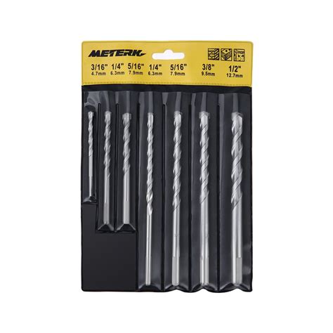 Meterk Meterk Mk Pcs Cement Masonry Drill Bit Set With Sandblasting