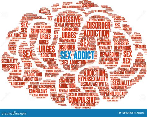 Sex Addict Word Cloud Stock Illustration Illustration Of Addictive