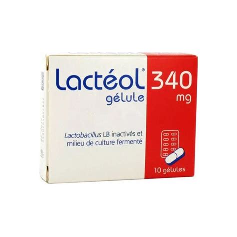 Lactéol 340mg 10 gélules Pharmacie Centrale