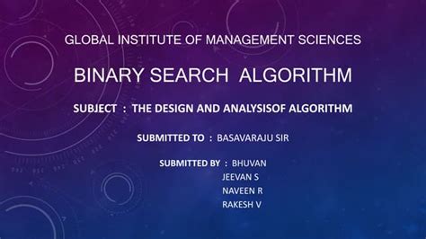 Binary Search Algorithmpptx