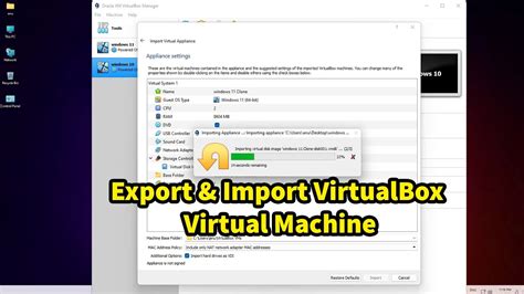 How To Export And Import Virtualbox Virtual Machine Youtube