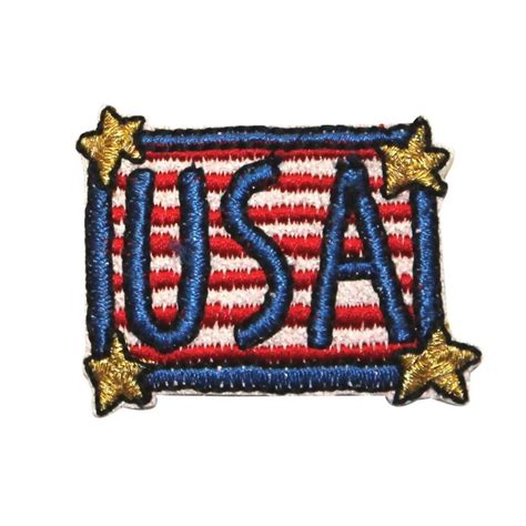 Id 1030 Usa Flag Badge Patch America Sign Craft Embroidered Iron On