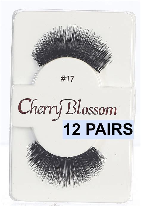 Cherry Blossom Eyelashes Model 17 100 Human Hair Black 1 Pair Per