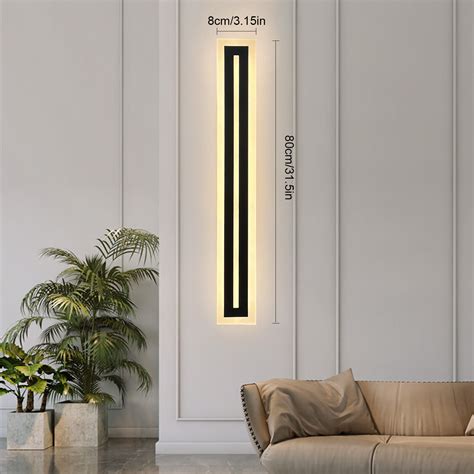 Led Wall Light Sconce Outdoor Modern Lamp Exterior Lights Long Strip