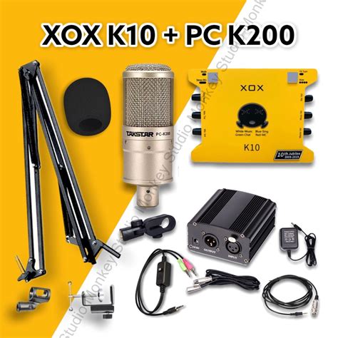 Bộ Mic Hát Livestream Soundcard XOX K10 2020 Mic TAKSTAR PC K200BH 1