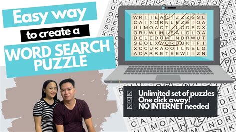 How To Create A Word Search Puzzle In Less Than 2 Minutes Educational