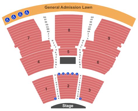 Usana Amphitheatre Seating Chart With Seat Numbers Two Birds Home