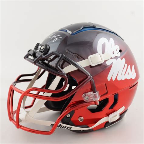 DK Metcalf Signed Ole Miss Rebels Full-Size Authentic On-Field Chrome F7 Helmet (Beckett COA ...