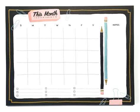 Calendar Deskpad Notepad, Desk Calendar, Stocking Stuffer,to-do List ...