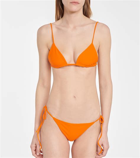 Ties Bikini Bottoms In Orange Jade Swim Mytheresa