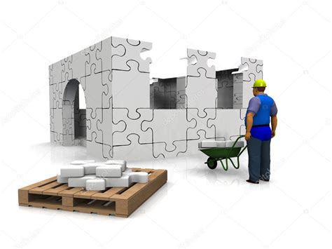 House Made Of Puzzle Pieces Stock Photo Njaj 6594547