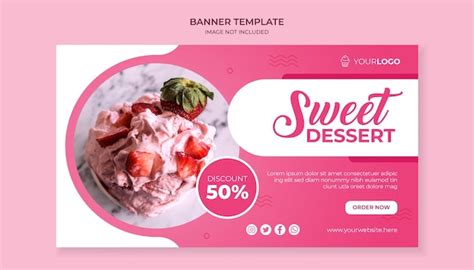 Premium Vector Sweet Dessert Food Banner Template