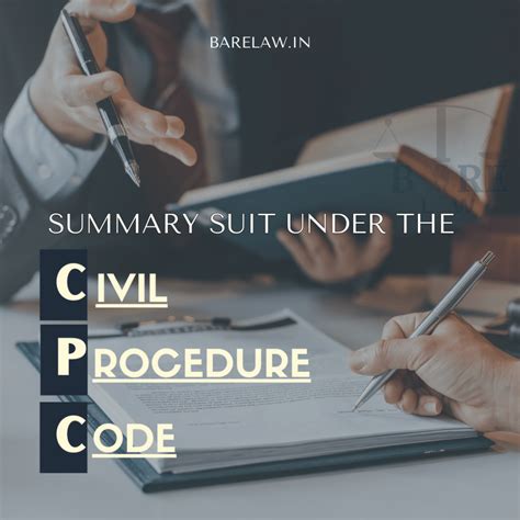 Summary Suit Under The Civil Procedure Code Rules Of Order Barelaw