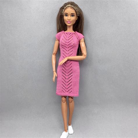 Dress Knitting Pattern For Barbie Doll 115 Inch Doll Etsy