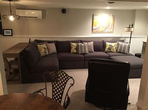 Beckham U Shaped Sectional In Charcoal