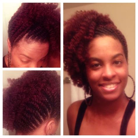 Natural Hair Style Flat Twists Twist Out One Side Diy Natural