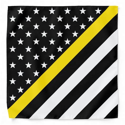 √ Black And White Flag With Yellow Stripe