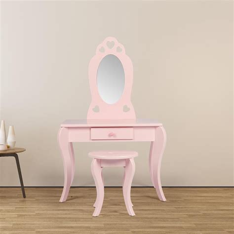 Kaptafel Make Up Visagie Tafel Hartje Design Kinderkamer Meisje Met