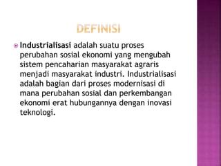 Industrialisasi Dan Perkembangan Sektor Industri PPT