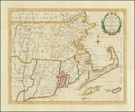 A New And Accurate Map Of The Colony Of Massachusets Bay In North America From A Late Survey