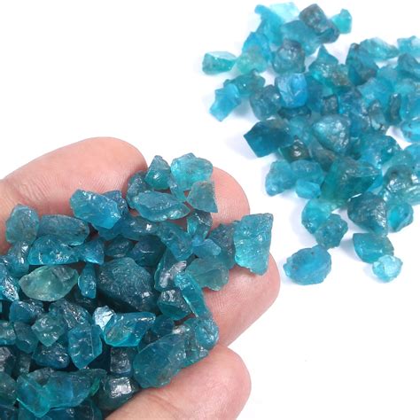 Pieces Neon Apatite Raw High Quality Natural Sky Blue Color Etsy