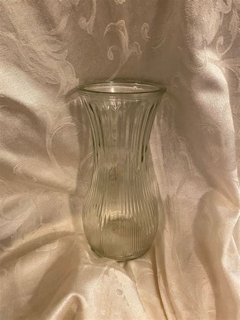 Clear Vintage Hoosier Glass Vase 4087 A Etsy