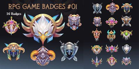 Rpg Game Badges Pack 01 By Dionartworks Codester