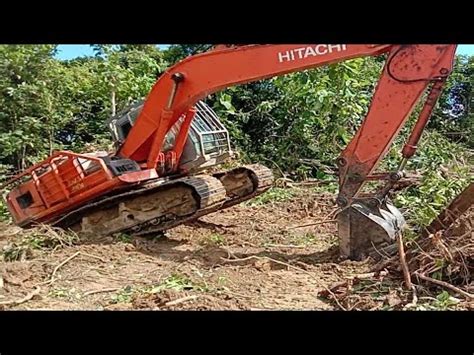 Land Clearng Di Perkebunan Kelapa Sawit Menggunakan Excavator Youtube