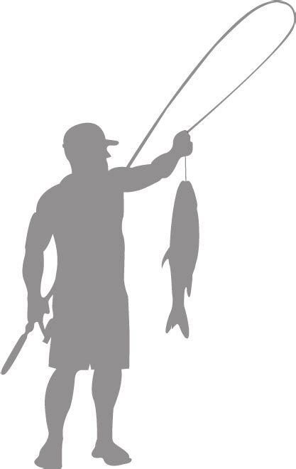 Download Fisherman Clipart Man Fishing Silhouette Png Image With No