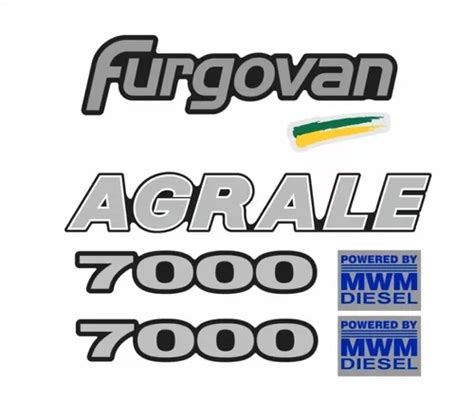 Kit Adesivos Para Agrale Furgovan Completo Cor Preto Frete Gr Tis