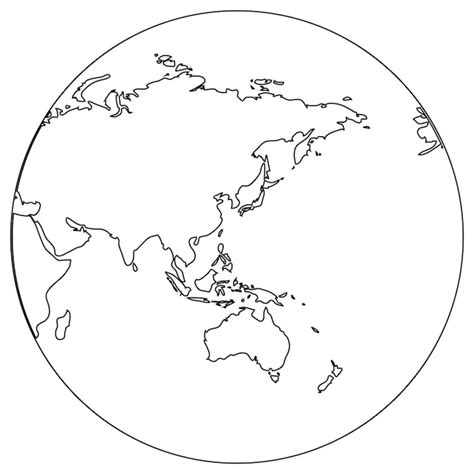 Premium Vector | Map of the continents on the globe.