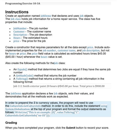 Solved Programming Exercise 10 3a Instructions Create An