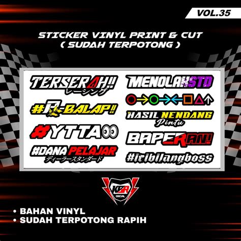 Jual Stiker Racing Pack Print Cut Viral Terbaru Stiker Motor Sticker