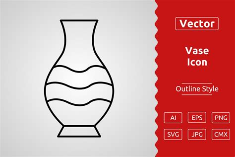 Vector Vase Outline Icon Graphic By Muhammad Atiq · Creative Fabrica