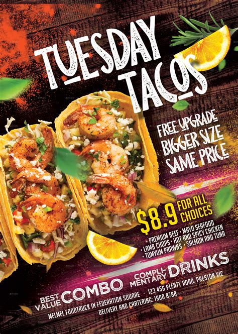 Tacos Mexico Restaurant Flyer Set Of Templates Print Templates